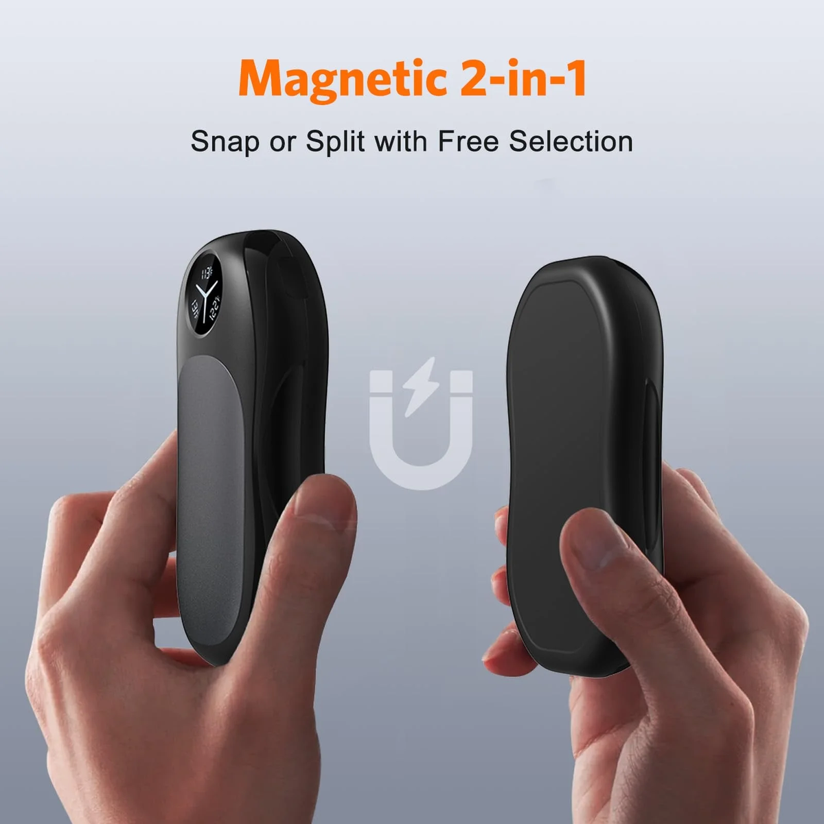 Hand Warmers Rechargeable,6000Mah Portable Electric Hand Warmer, Magnetic Handwarmers, Reusable Pocket Heater, Golfing, Hunting, Camping, Outdoor Gifts for Men, Women