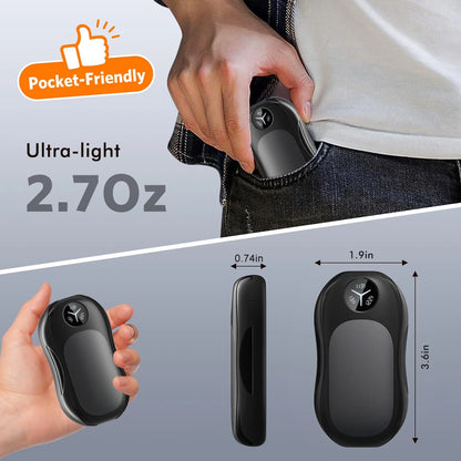 Hand Warmers Rechargeable,6000Mah Portable Electric Hand Warmer, Magnetic Handwarmers, Reusable Pocket Heater, Golfing, Hunting, Camping, Outdoor Gifts for Men, Women